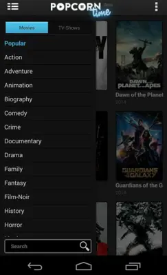 Popcorn Time android App screenshot 0